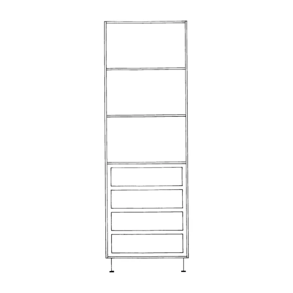 Wardrobe Double Door with Shelves and Drawers Wardrobe Double Door with Shelves and Drawers
