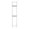 Wardrobe Single Door Leftthand Hung with Double Hanging