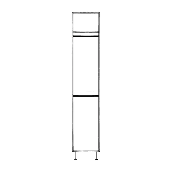 Wardrobe Single Door Leftthand Hung with Double Hanging