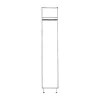 Wardrobe Single Door Leftthand Hung with Long Hanging