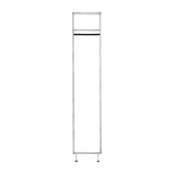 Wardrobe Single Door Leftthand Hung with Long Hanging